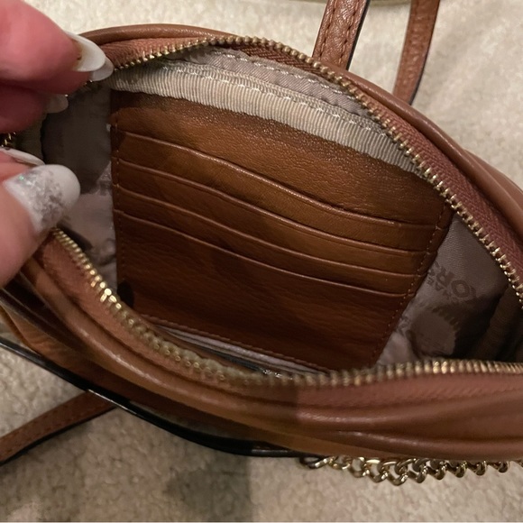 Michael Kors brown pebble leather small Handbag/crossover bag - Picture 5 of 6